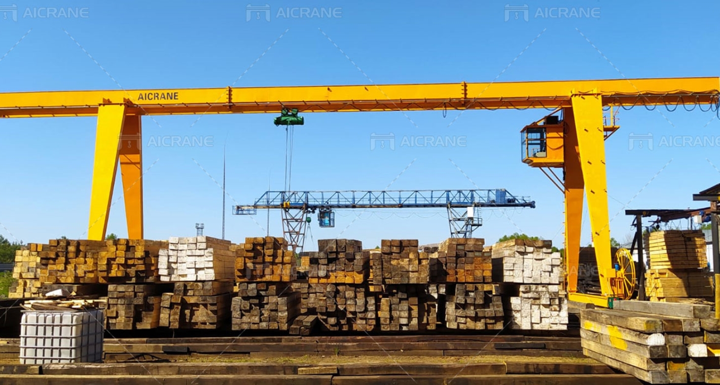 Козловой кран 10 тонн для деревообрабатывающего завода
